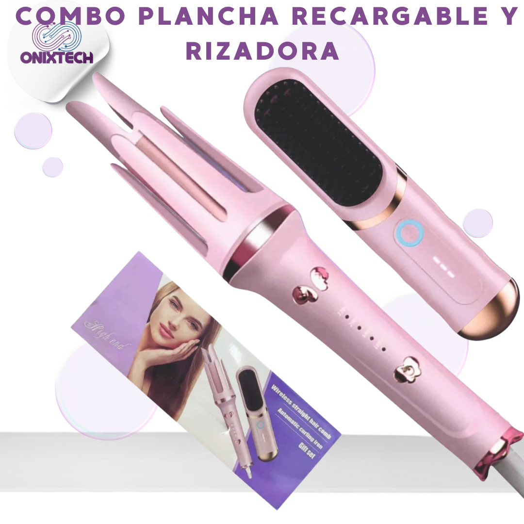 COMBO DE RIZADORA Y CEPILLO ALISADOR